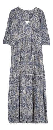 Robe longue mprimée bleu et blanc Gamjie, Maison 123, 179€