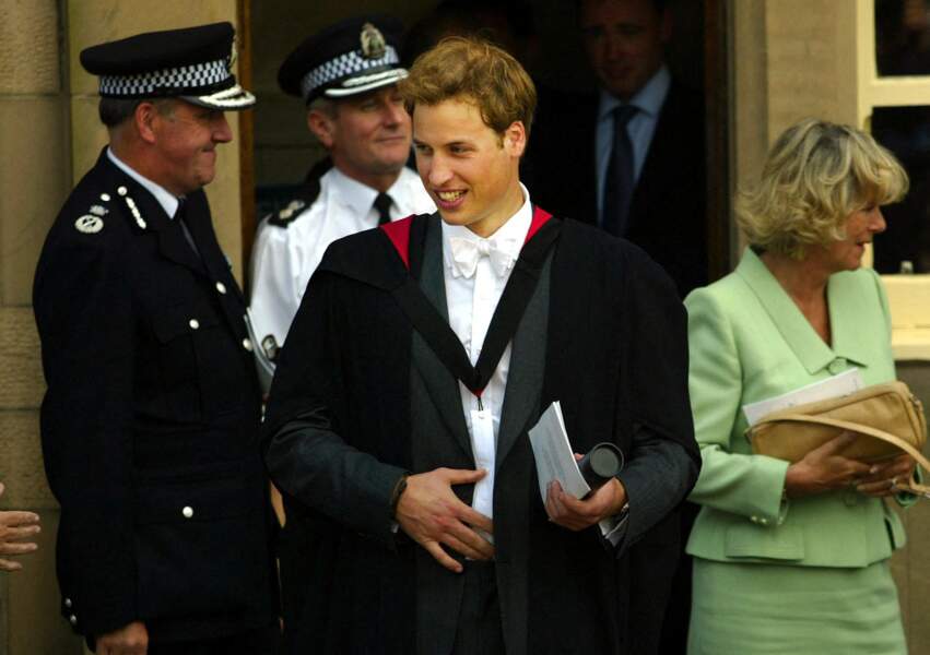 Le prince William à la fin de ses études à l'université de St Andrews.