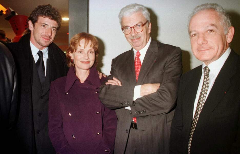 Patrick Bruel et Isabelle Huppert à Paris en 1997