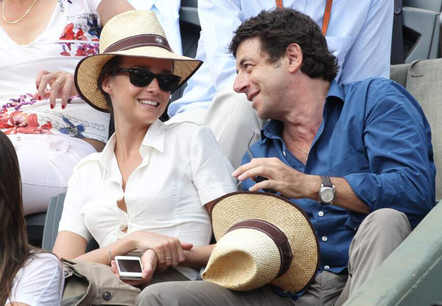 Patrick Bruel et Céline Bosquet à Roland-Garros, le repère du chanteur, en 2011