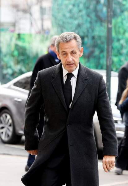 Nicolas Sarkozy a assisté aux obsèques de son père, Päl Sarkozy de Nagy Bocsa, à Neuilly sur Seine le 9 mars 2023.