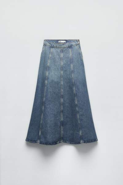 ZW Jupe longue en jean, Zara, 49.95€