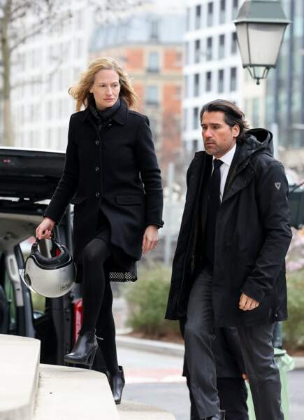 Consuelo Remmert, la demi-soeur de Carla Bruni, a apporté son soutien à la famille Sarkozy face au décès de Päl Sarkozy de Nagy Bocsa, à Neuilly sur Seine, le 9 mars 2023.