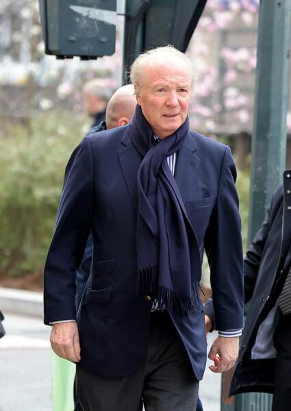 Brice Hortefeux, actuel député européen, était aux obsèques de Päl Sarkozy de Nagy Bocsa, le père de Nicolas Sarkozy, célébrées en l'église Saint-Jean Baptiste à Neuilly sur Seine, le 9 mars 2023. 