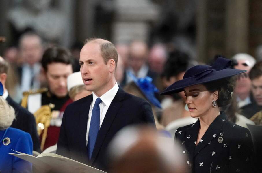 Le prince William et son épouse Kate Middleton suivre le service interreligieux pour les célébrations du Commonwealth Day à l'Abbaye de Westminster, le lundi 13 mars 2023