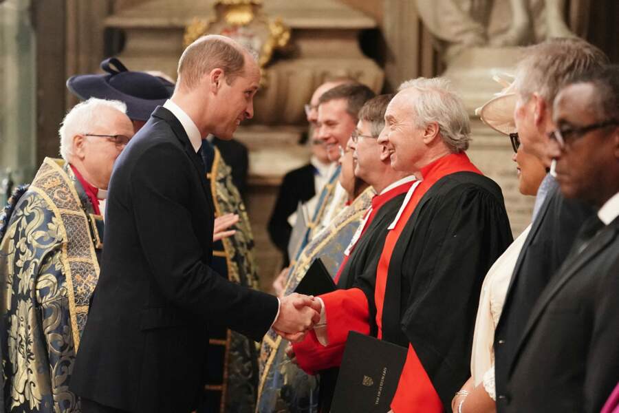 Le prince William fait son on entrée dans l'Abbaye de Westminster pour assister aux célébrations du Commonwealth Day, le lundi 13 mars 2023