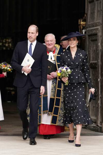 Kate Middleton et le prince William lors du Commonwealth Day à l'abbaye de Westminster à Londres, le lundi 13 mars