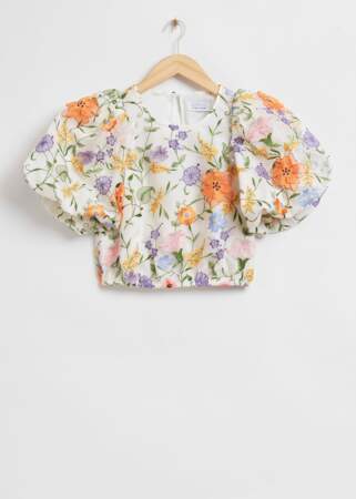 Blouse brodée à manches ballons volumineuses, & other stories, 149€
