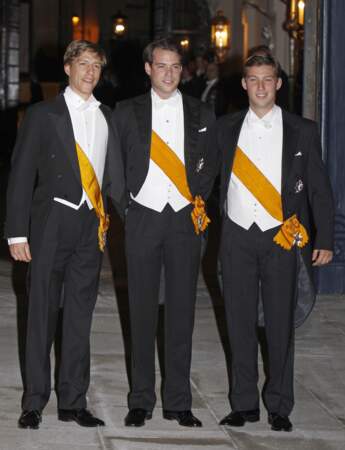 Les princes  Louis,  Felix et Sebastien réunis en octobre 2012