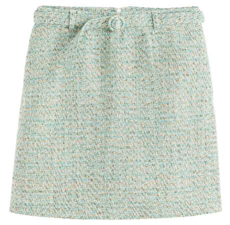 Mini-jupe en tweed, avec ceinture, La Redoute Collections, 39,99€