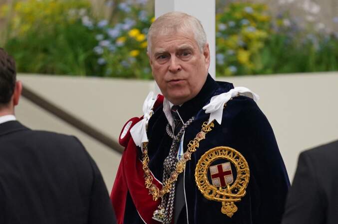 Le prince Andrew, à la cérémonie de couronnement du roi Charles III, à l'abbaye de Westminster de Londres, le 6 mai 2023.