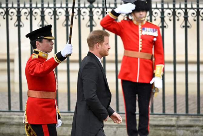 La venue du prince Harry au couronnement de Charles III était très attendue, à Londres, le samedi 6 mai 2023.