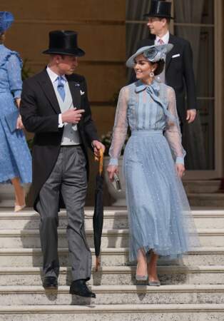 Le prince William et son épouse Kate Middleton invités surprises à une garden party, le 9 mai 2023