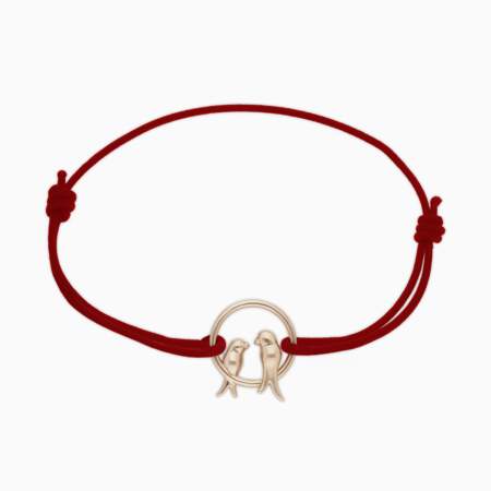 Bracelet cordon inséparables mini or rose, Maison Bäumer Vendôme, 900€