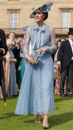 Son ensemble signé Elie Saab 
met en valeur la silhouette de Kate Middleton à la Garden Party à Londres, le 9 mai 2023