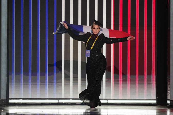 La Zarra, représente de la France à l'Eurovision, dévoile sa tenue de scène, le 11 mai 2023
