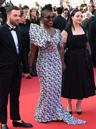 Claudia Tagbo à la montée des marches du film Club Zero au festival de Cannes, le 22 mai 2023