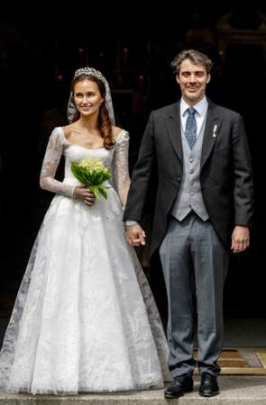 Le prince Ludwig épouse Sophie-Alexandra Evekink dans une robe Reem Acra, le 20 mai 2023