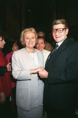 Yves Saint Laurent et Bernadette Chirac en juillet 1995
