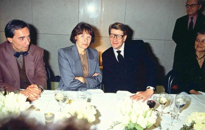 Yves Saint Laurent et Danielle Mitterrand, ici en février 1992