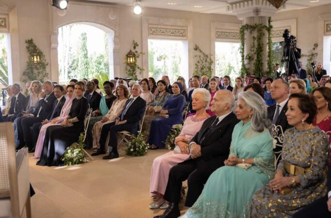 Les invités du mariage du prince Hussein de Jordanie et de Rajwa al Saif, à Amman (Jordanie), le 1er juin 2023.