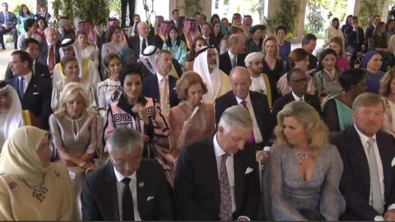 L'ensemble des invités du mariage du prince Hussein de Jordanie et de Rajwa al Saif, à Amman (Jordanie), le 1er juin 2023.