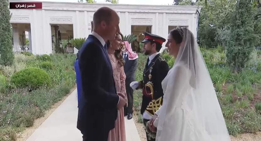 Kate Middleton et William au mariage du prince Hussein de Jordanie et de Rajwa al Saif, à Amman (Jordanie), le 1er juin 2023.