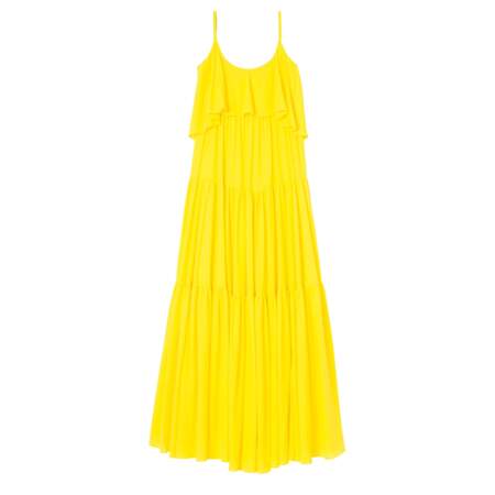 Robe maje jaune longue hot sale