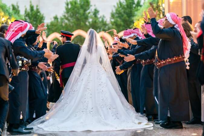 Le prince Hussein de Jordanie et Rajwa al Saif  - Les familles royales au mariage du prince Hussein de Jordanie et de Rajwa al Saif, au palais Zahran à Amman (Jordanie), le 1er juin 2023.