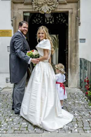 Mariage religieux du prince Johann Wenzel de Liechtenstein et de la comtesse Felicitas von Hartig en l'église des Servites de Vienne le 10 juin 2023.