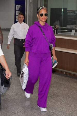 Alicia Keys à l'aéroport international Galeao à Rio de Janeiro
