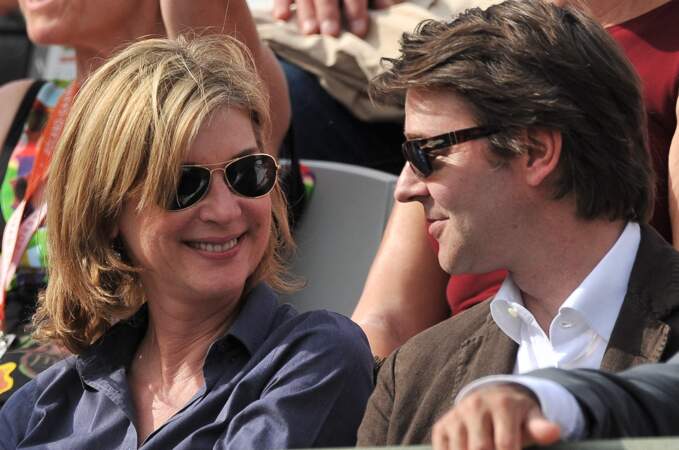 François Baroin et Michèle Laroque, dans les tribunes de Roland Garros, le 2 juin 2012