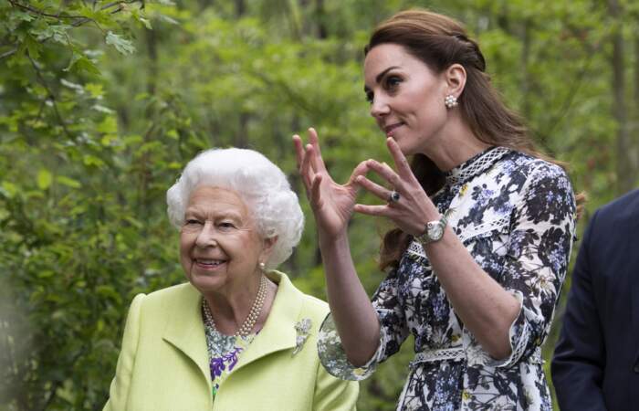 Elizabeth II et Kate Middleton en 2019