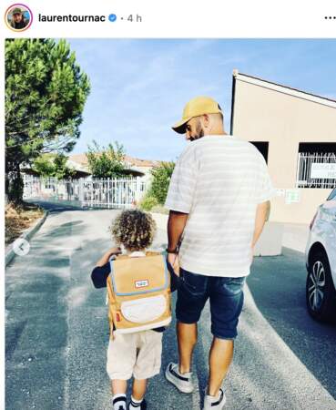 Laurent Ournac a également accompagné son plus jeune fils, Léon, pour sa deuxième rentrée scolaire. 