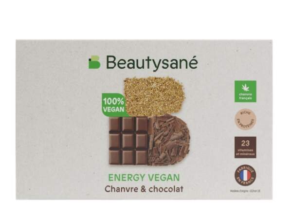 Barres Chanvre & chocolat, Beauty Sané, 39,90€ (10 barres) 