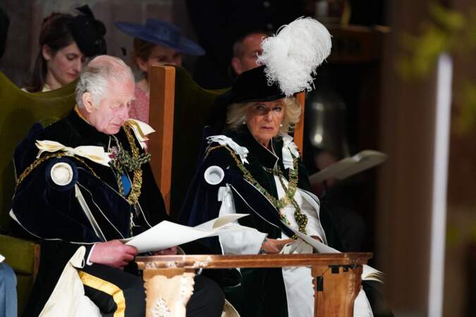 Charles III et Camilla lors de leur couronnement écossais le 5 juillet 2023. 