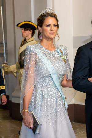 La princesse Madeleine de Suède au dîner de gala pour le jubilé d'or de son père le roi Carl XVI Gustav de Suède 