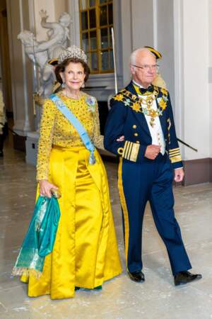 Dîner de gala pour le jubilé du roi Carl XVI Gustav de Suède au Palais royal de Stockholm