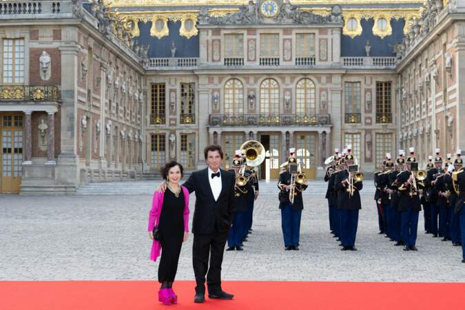 Monique et Jack Lang arrivent au dîner d'État organisé à Versailles en l'honneur du roi Charles III et Camilla, ce mercredi 20 septembre 2023