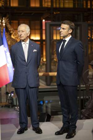 Le roi Charles III et le président de la République Emmanuel Macron sont au Museum d'Histoire Naturelle, à Paris, ce jeudi 21 septembre 2023