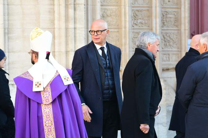 Edouard Philippe à la sortie des obsèques de Gérard Collomb en la cathédrale Saint-Jean à Lyon le 29 novembre 2023