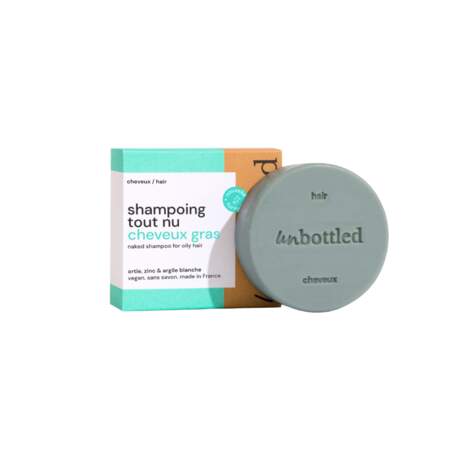 Shampoing solide cheveux gras unbottled
