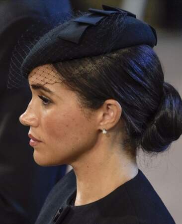 Meghan Markle lors des obsèques de la reine Elizabeth II d'Angleterre le 19 septembre 2022