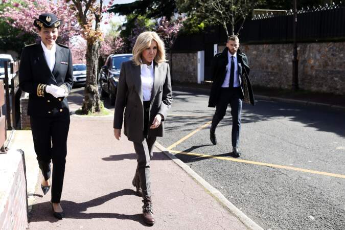 Brigitte Macron visite l’Institut médico-éducatif Léonce Malécot à Saint-Cloud le 3 avril 2024