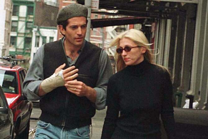 John John Kennedy et Carolyn Bessette, à New York, en en octobre 1997.