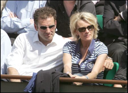 Sophie Davant et Pierre Sled, à Roland Garros, en 2006.