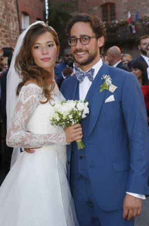 Thomas Hollande lors de son mariage avec la journaliste Emilie Broussouloux à Meyssac, le 8 septembre 2018
