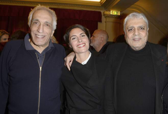 Gérard Darmon, Alessandra Sublet et Enrico Macias - Générale de la pièce "Tout à Refaire" au théâtre de la Madeleine à Paris, le 8 février 2016