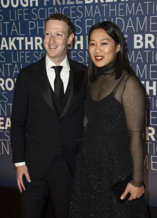 Mark Zuckerberg et Priscilla Chan, ici à la soirée Breakthrough Prize au Ames Research Center à Mountain View le 4 novembre 2018, un couple puissant discret