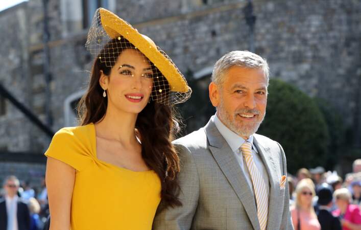 Amal Clooney et George Clooney, ici au mariage des Sussex le 19 mai 2018, n'échappent pas au titre de power couple